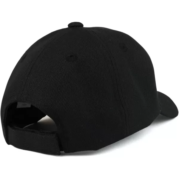 imageTrendy Apparel Shop Plain Youth Size Kids Adjustable Structured Baseball CapBlack