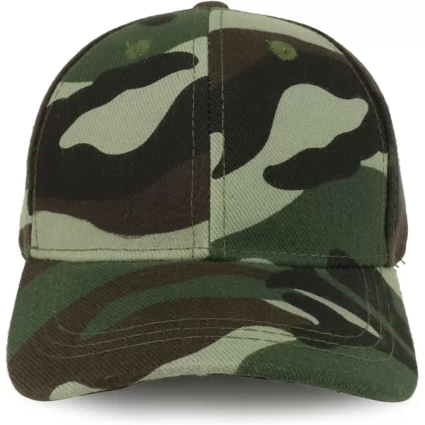 imageTrendy Apparel Shop Plain Youth Size Kids Adjustable Structured Baseball CapCamo
