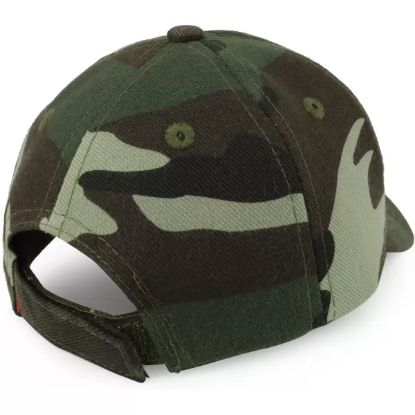 imageTrendy Apparel Shop Plain Youth Size Kids Adjustable Structured Baseball CapCamo