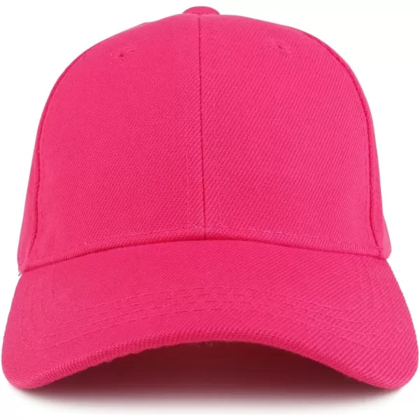 imageTrendy Apparel Shop Plain Youth Size Kids Adjustable Structured Baseball CapHot Pink