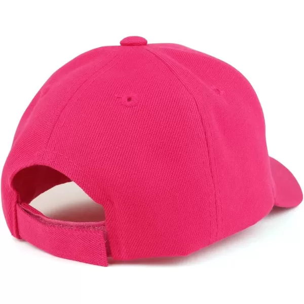 imageTrendy Apparel Shop Plain Youth Size Kids Adjustable Structured Baseball CapHot Pink