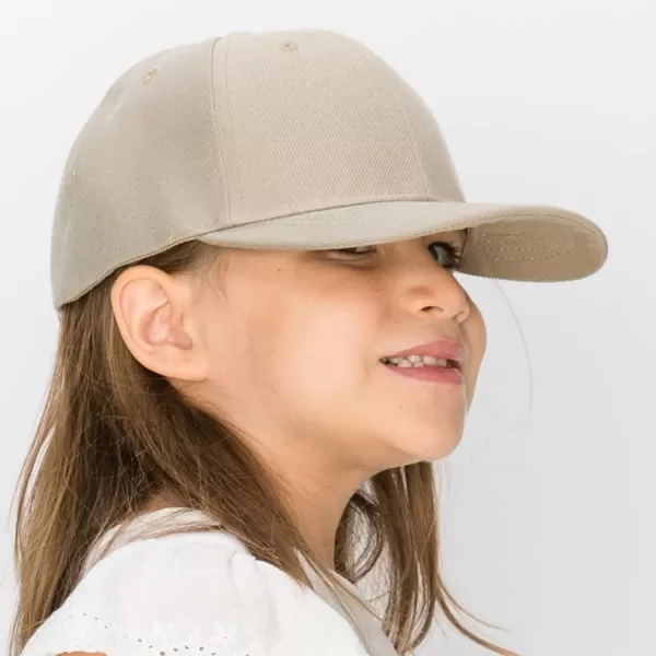 imageTrendy Apparel Shop Plain Youth Size Kids Adjustable Structured Baseball CapKhaki