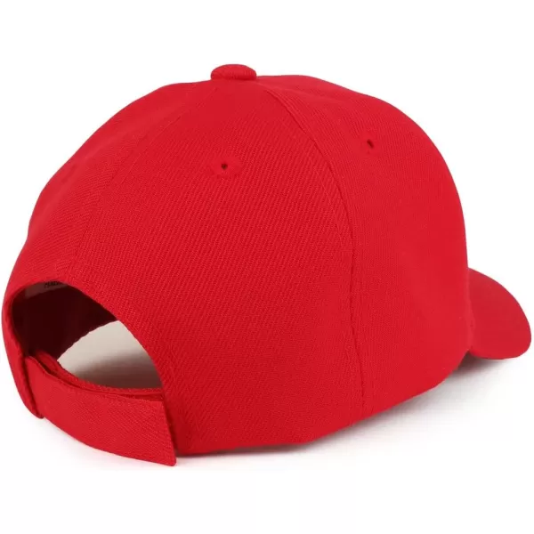 imageTrendy Apparel Shop Plain Youth Size Kids Adjustable Structured Baseball CapRed