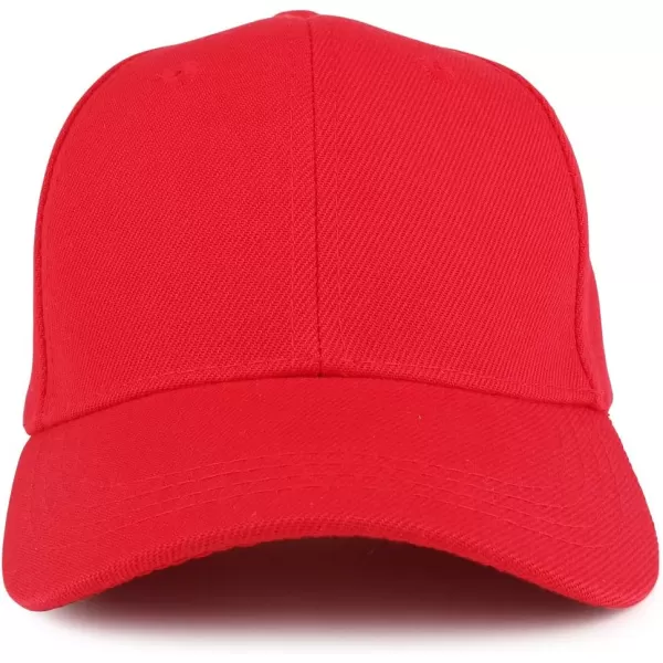 imageTrendy Apparel Shop Plain Youth Size Kids Adjustable Structured Baseball CapRed