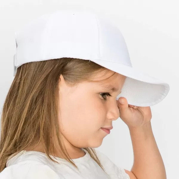 imageTrendy Apparel Shop Plain Youth Size Kids Adjustable Structured Baseball CapWhite