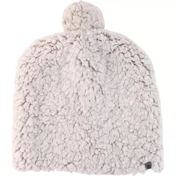 imageTrendy Apparel Shop Warm Soft Sherpa Knit Beanie with PomOatmeal