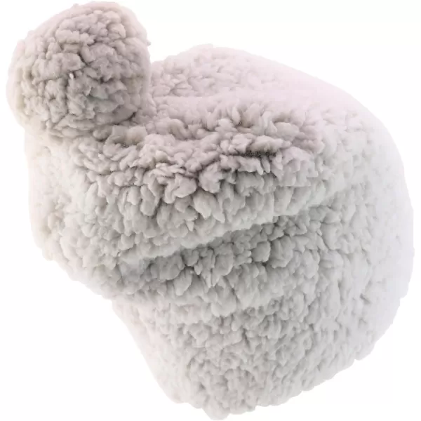 imageTrendy Apparel Shop Warm Soft Sherpa Knit Beanie with PomOatmeal