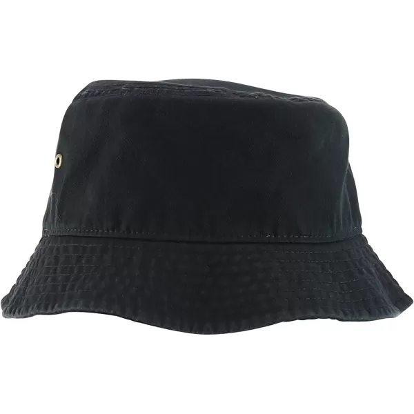 imageTrendy Apparel Shop Youth Size Kids Outdoor Cotton Stonewashed Short Brim Bucket HatBlack