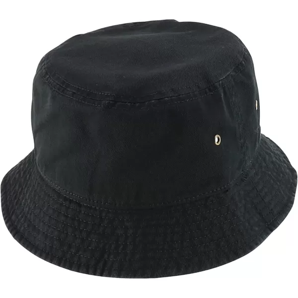 imageTrendy Apparel Shop Youth Size Kids Outdoor Cotton Stonewashed Short Brim Bucket HatBlack