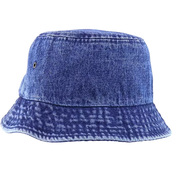 imageTrendy Apparel Shop Youth Size Kids Outdoor Cotton Stonewashed Short Brim Bucket HatDark Denim