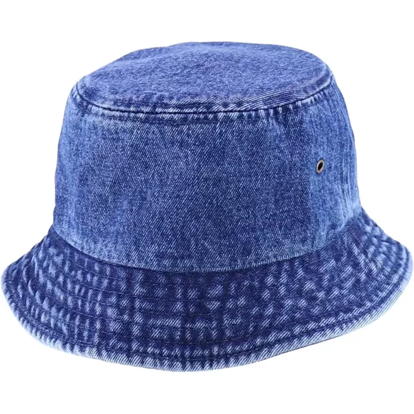 imageTrendy Apparel Shop Youth Size Kids Outdoor Cotton Stonewashed Short Brim Bucket HatDark Denim