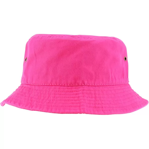 imageTrendy Apparel Shop Youth Size Kids Outdoor Cotton Stonewashed Short Brim Bucket HatHot Pink