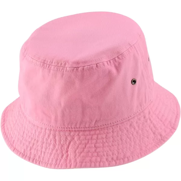 imageTrendy Apparel Shop Youth Size Kids Outdoor Cotton Stonewashed Short Brim Bucket HatLight Pink