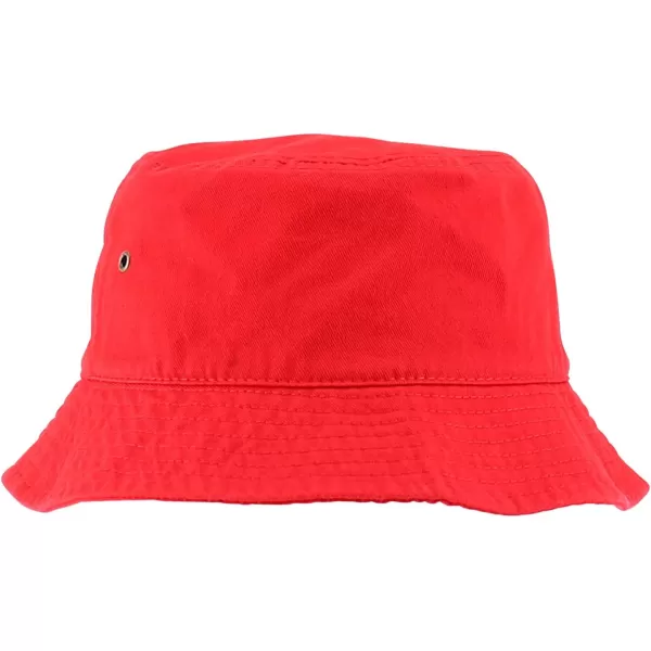 imageTrendy Apparel Shop Youth Size Kids Outdoor Cotton Stonewashed Short Brim Bucket HatRed