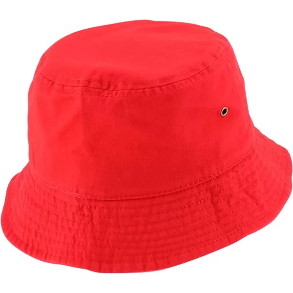 imageTrendy Apparel Shop Youth Size Kids Outdoor Cotton Stonewashed Short Brim Bucket HatRed