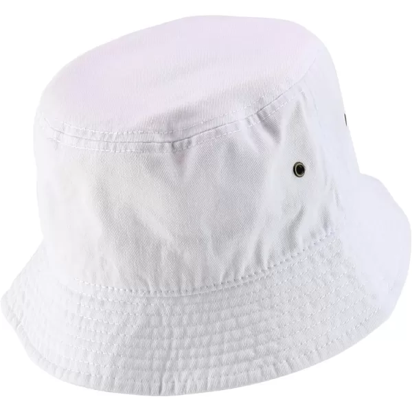 imageTrendy Apparel Shop Youth Size Kids Outdoor Cotton Stonewashed Short Brim Bucket HatWhite