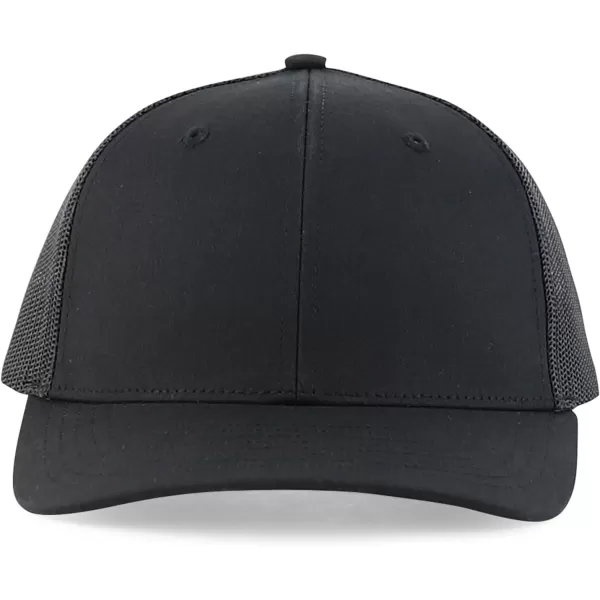 imageTrendy Apparel Shop Youth Size Kids Structured 6 Panel Mesh Back Baeball CapBlack
