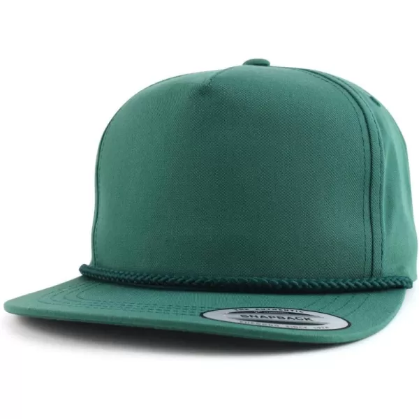 imageTrendy Apparel Shop Classic 5 Panel Golf Cap Flatbill Snapback HatSpruce