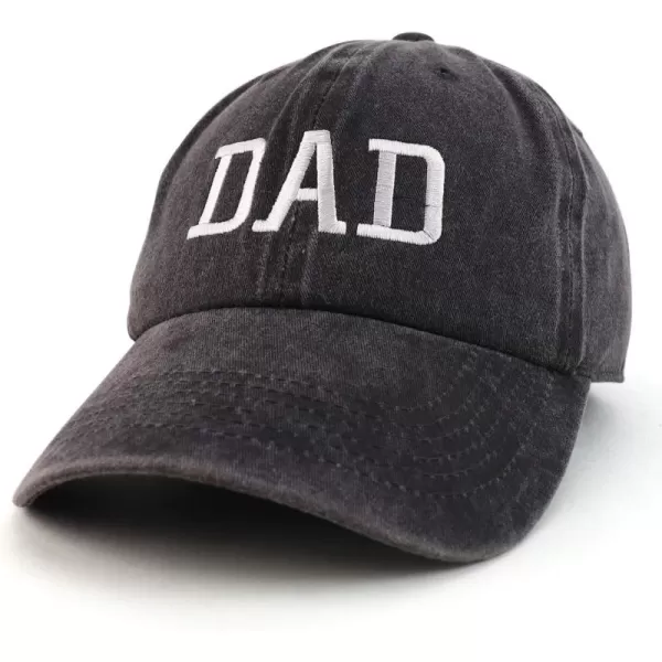 imageTrendy Apparel Shop Dad Embroidered Pigment Dyed Low Profile Cotton CapBlack