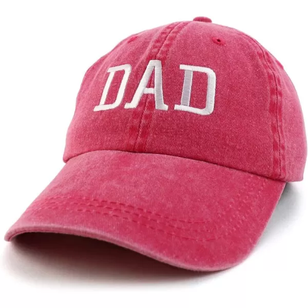 imageTrendy Apparel Shop Dad Embroidered Pigment Dyed Low Profile Cotton CapFuchsia