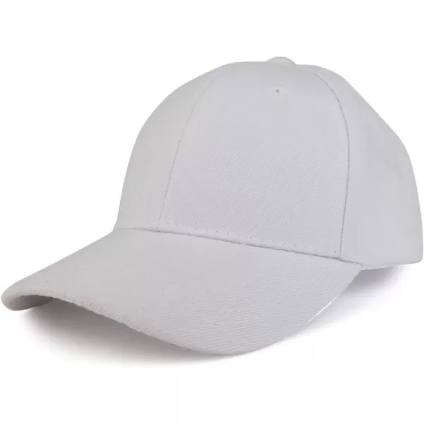 imageTrendy Apparel Shop Plain Youth Size Kids Adjustable Structured Baseball CapWhite