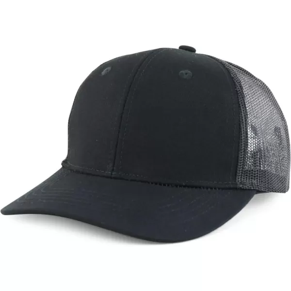 imageTrendy Apparel Shop Youth Size Contrasting Stitch Structured Mesh Back Baseball CapBlack Black