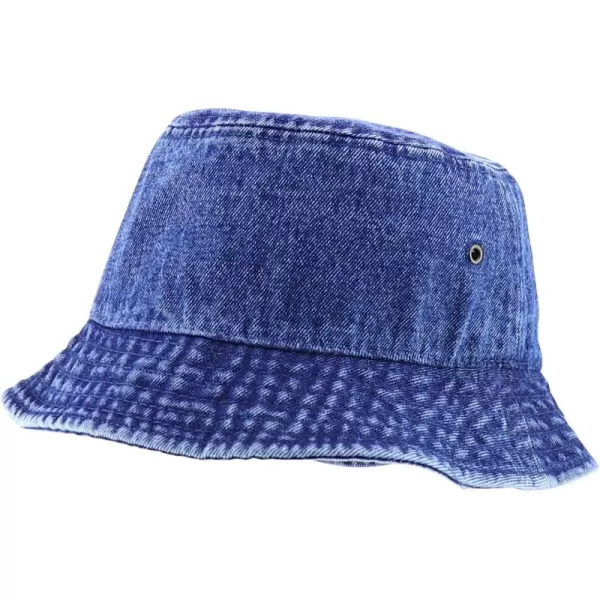 imageTrendy Apparel Shop Youth Size Kids Outdoor Cotton Stonewashed Short Brim Bucket HatDark Denim