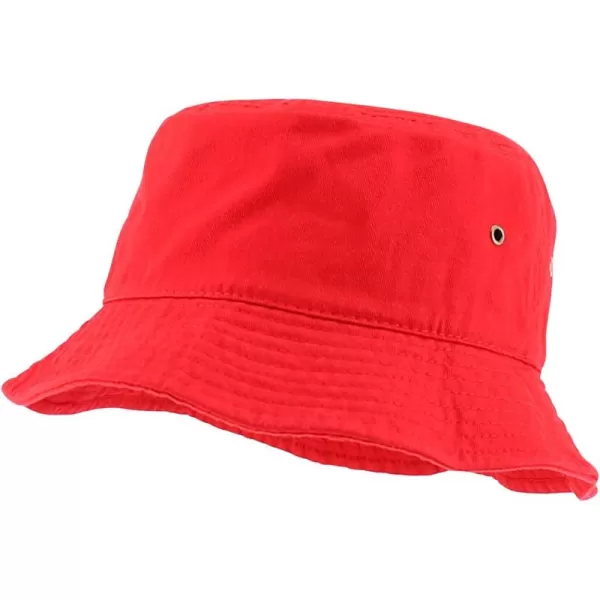 imageTrendy Apparel Shop Youth Size Kids Outdoor Cotton Stonewashed Short Brim Bucket HatRed