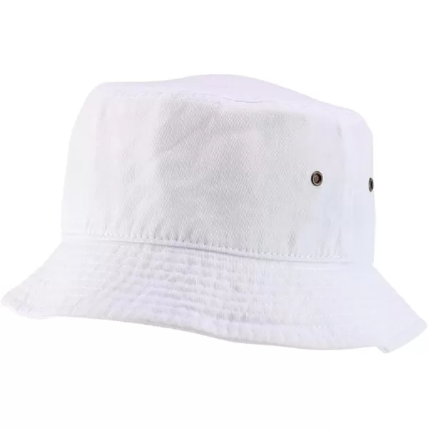 imageTrendy Apparel Shop Youth Size Kids Outdoor Cotton Stonewashed Short Brim Bucket HatWhite