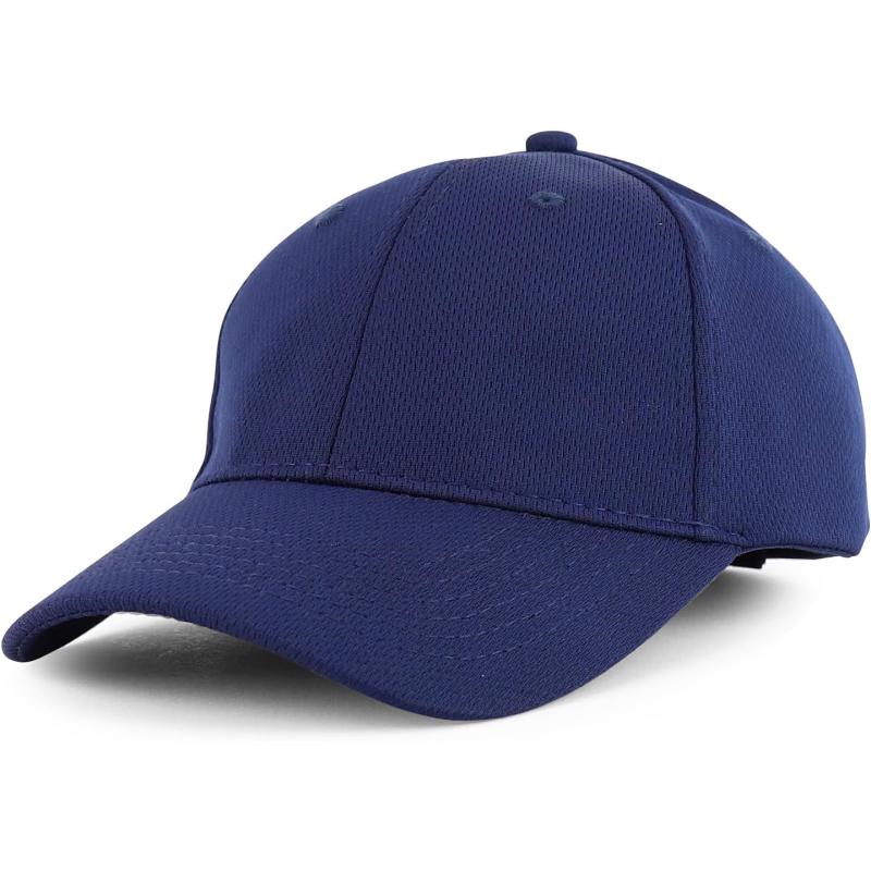 imageTrendy Apparel Shop Youth Size 6 Panel PosiCharge RacerMesh Baseball CapNavy