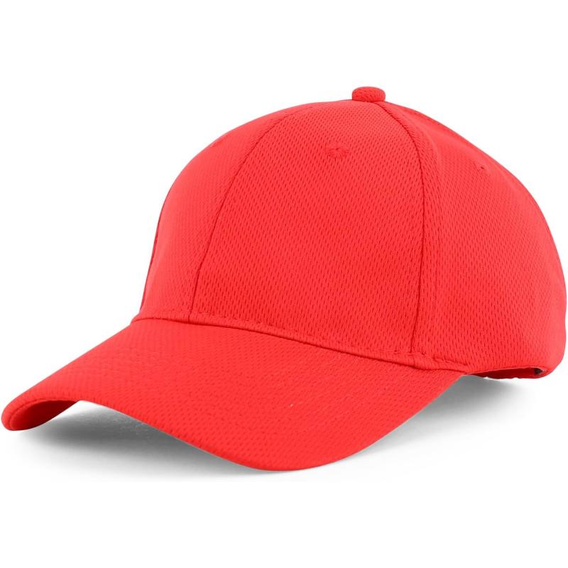 imageTrendy Apparel Shop Youth Size 6 Panel PosiCharge RacerMesh Baseball CapRed