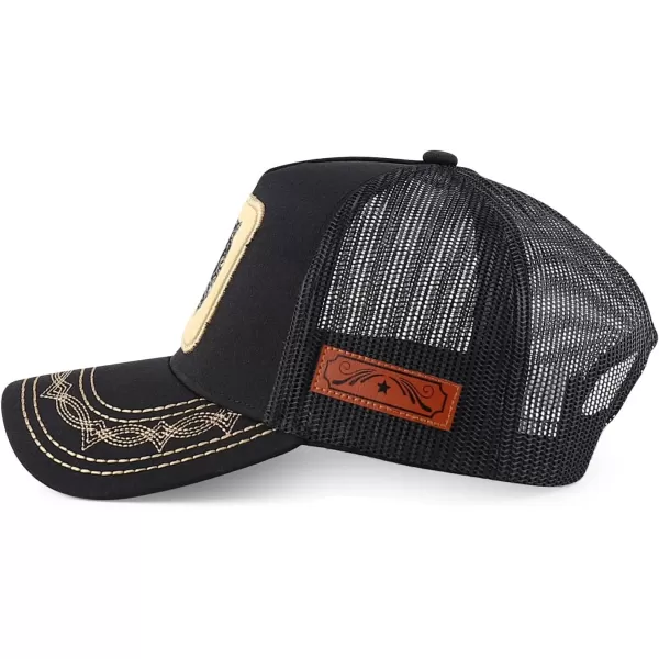 imageTrendy Apparel Shop Animal Design Square Embroidered Snapback Trucker CapBlack Panther Black Black