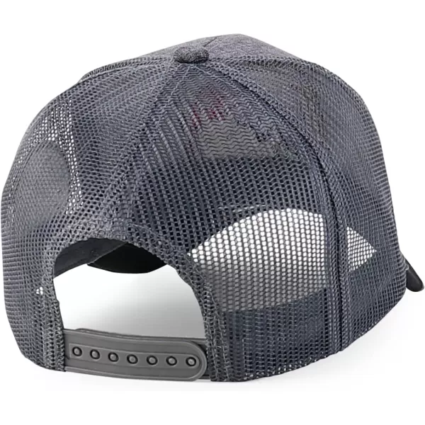 imageTrendy Apparel Shop Animal Design Square Embroidered Snapback Trucker CapCharcoal Black 2