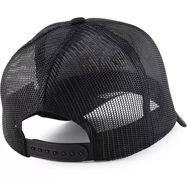 imageTrendy Apparel Shop Animal Design Square Embroidered Snapback Trucker CapLion Black Black