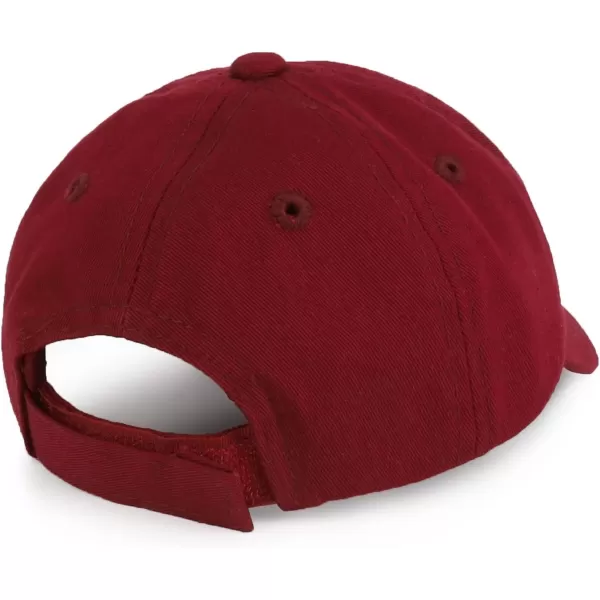 imageTrendy Apparel Shop Baby Infant Plain Unstructured Adjustable Baseball CapBurgundy