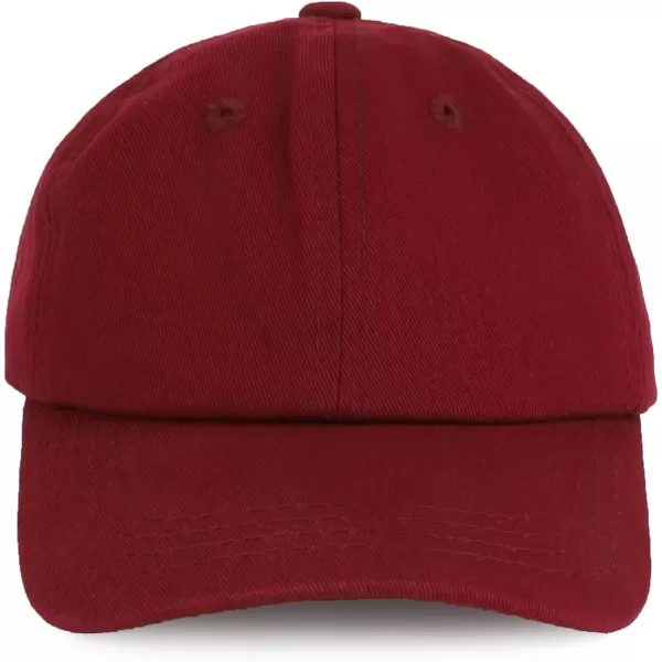 imageTrendy Apparel Shop Baby Infant Plain Unstructured Adjustable Baseball CapBurgundy