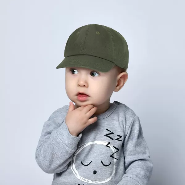 imageTrendy Apparel Shop Baby Infant Plain Unstructured Adjustable Baseball CapGrey