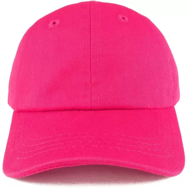 imageTrendy Apparel Shop Baby Infant Plain Unstructured Adjustable Baseball CapHot Pink
