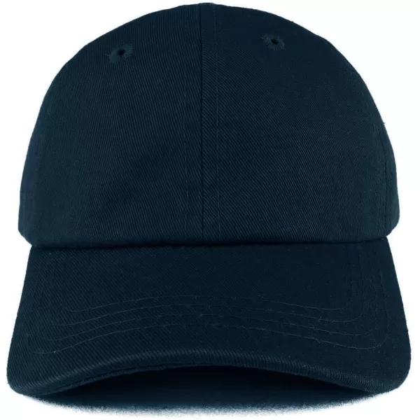 imageTrendy Apparel Shop Baby Infant Plain Unstructured Adjustable Baseball CapNavy