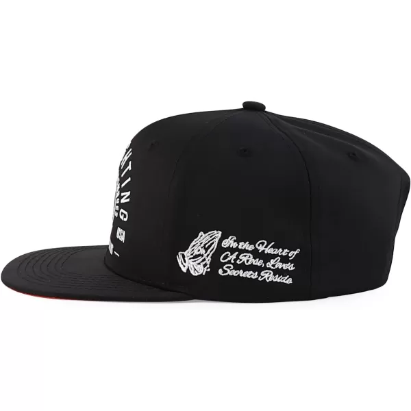 imageTrendy Apparel Shop Cock Fighting Embroidered Flat Bill Snapback CapBlack Black