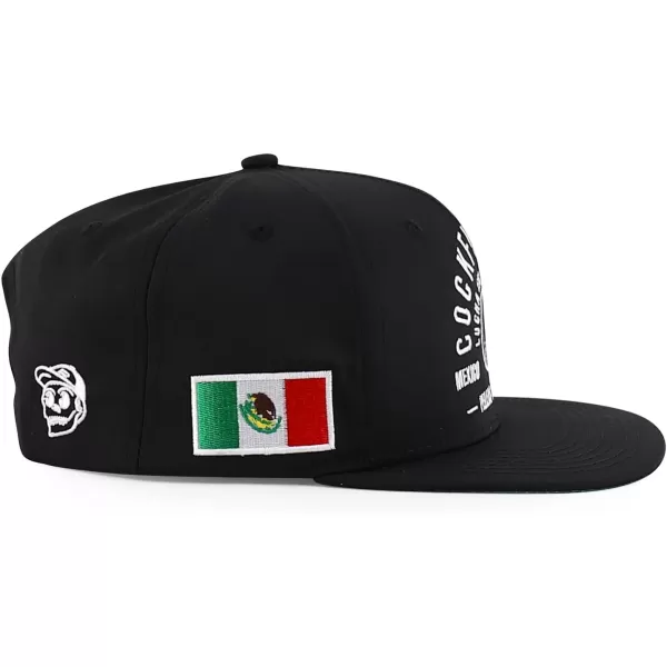 imageTrendy Apparel Shop Cock Fighting Embroidered Flat Bill Snapback CapBlack Black