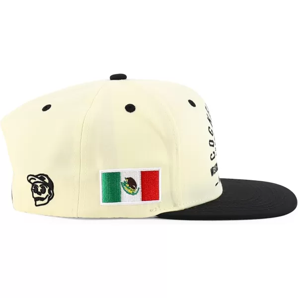 imageTrendy Apparel Shop Cock Fighting Embroidered Flat Bill Snapback CapStone Black
