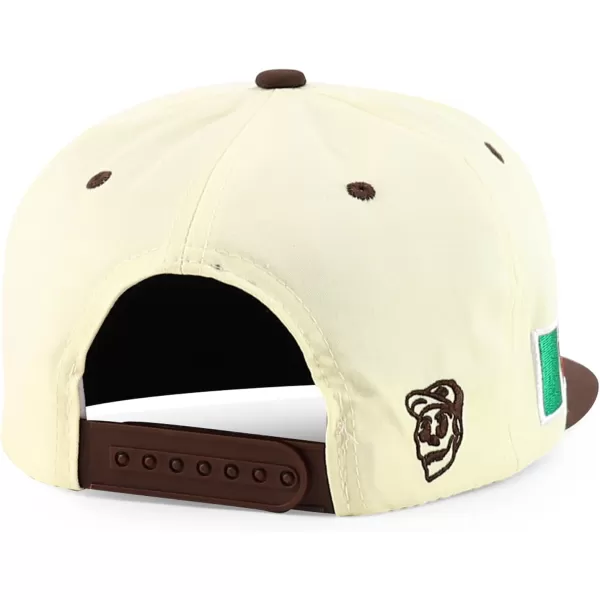 imageTrendy Apparel Shop Cock Fighting Embroidered Flat Bill Snapback CapStone Brown