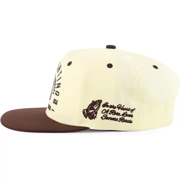 imageTrendy Apparel Shop Cock Fighting Embroidered Flat Bill Snapback CapStone Brown
