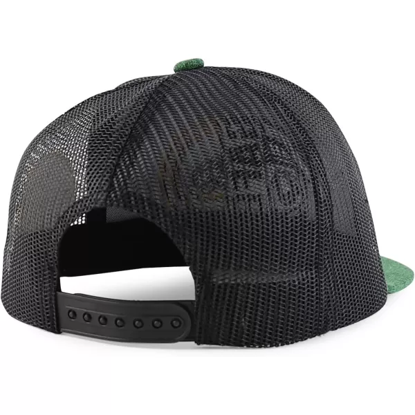 imageTrendy Apparel Shop Gafes Mexican Army Embroidered Flat Bill Snapback CapCharcoal Mesh Green
