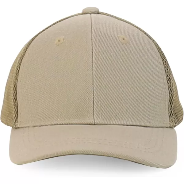 imageTrendy Apparel Shop Infant Size Structured Adjustable Trucker Mesh Baseball CapKhaki