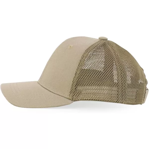 imageTrendy Apparel Shop Infant Size Structured Adjustable Trucker Mesh Baseball CapKhaki