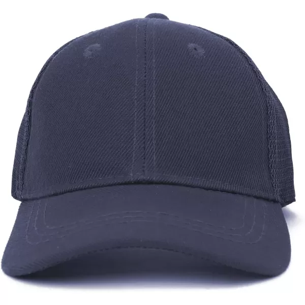 imageTrendy Apparel Shop Infant Size Structured Adjustable Trucker Mesh Baseball CapNavy