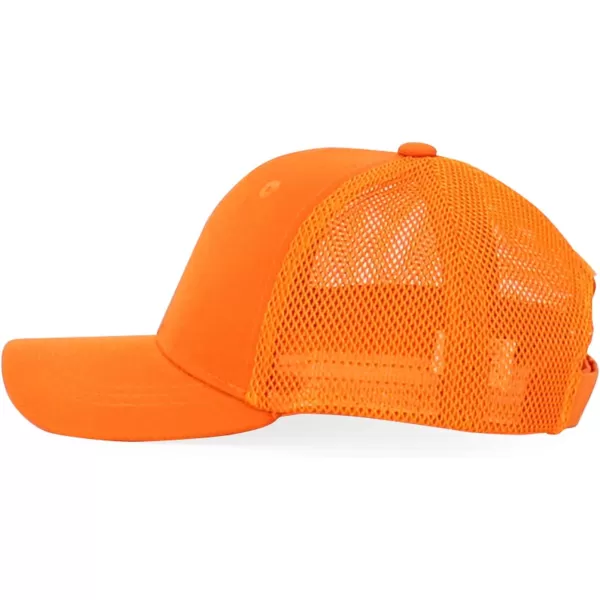 imageTrendy Apparel Shop Infant Size Structured Adjustable Trucker Mesh Baseball CapOrange