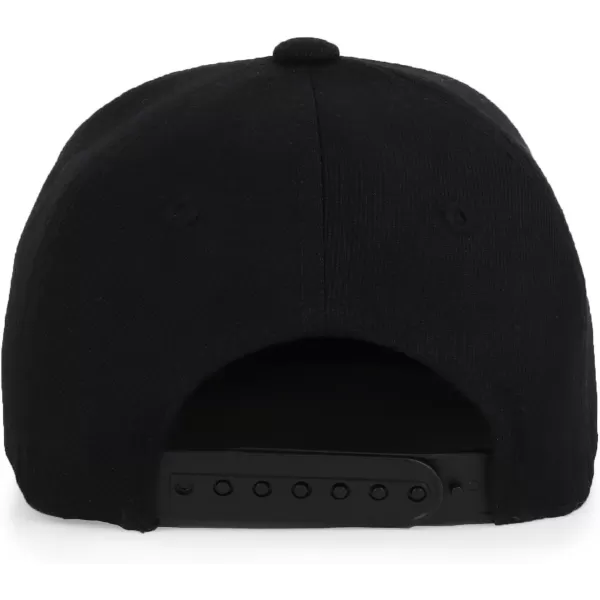 imageTrendy Apparel Shop Infant to Toddler Kids Plain Structured Flatbill Snapback CapBlack